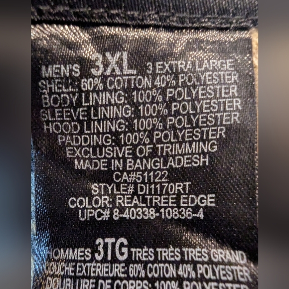 Real Tree Edge 3XL Bomber Jacket with hood, Men's size 3XL - Picture 9 of 11